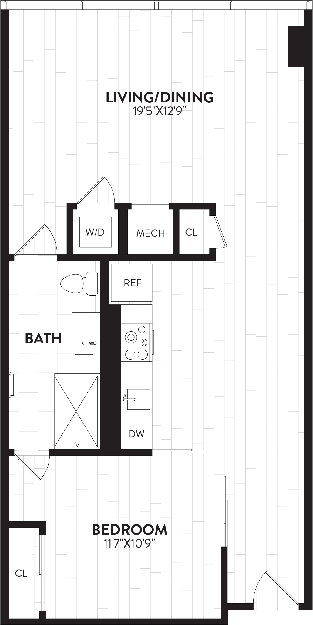 Floor Plan Image of Apartment Apt 1019A